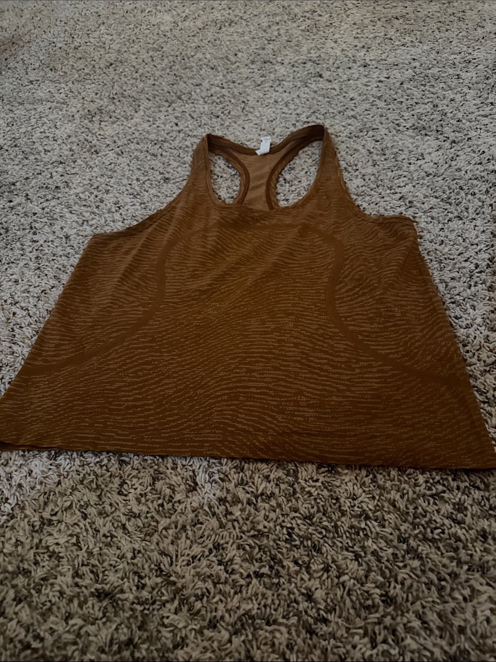 lululemon athletica Swiftly tech Brown Racerback Tank Top